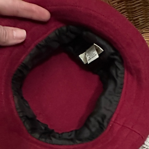 Stylish Burgundy Bucket Hat - Picture 5 of 7
